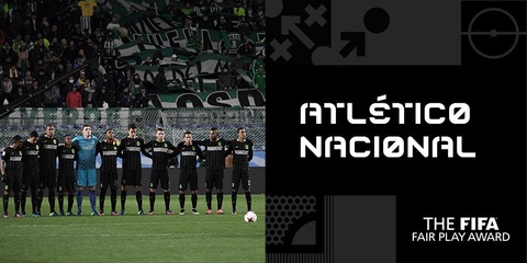 «Шапекоэнсе» клубының қарсыласы «Атлетико Насьональ» «Fair Play» жүлдесінің иегері атанды (ВИДЕО)