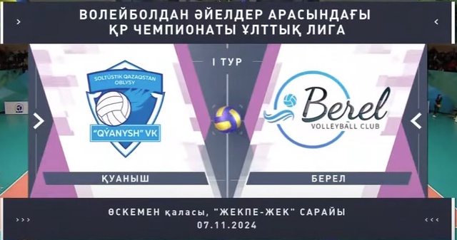 Обзор | Куаныш - Берел | Волейбол | Национальная лига | Женщины