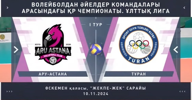 Обзор | Ару-Астана - Туран | Волейбол | Национальная лига | Женщины